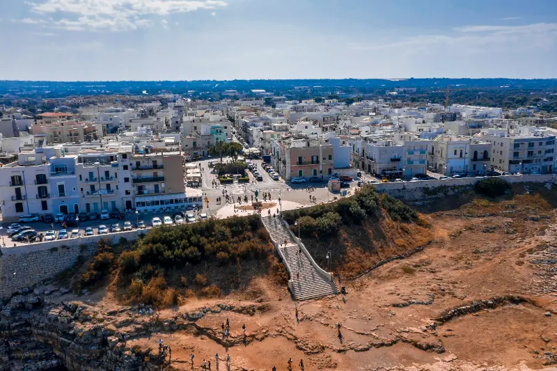 Aerial view of Polignano a Mare, Puglia