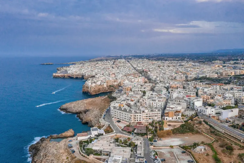 Aerial view of Polignano a Mare, Puglia