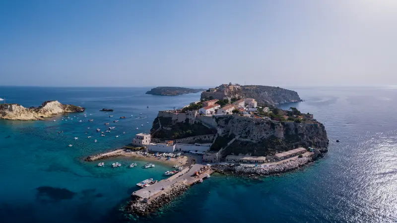 Aerial view of Tremiti Islands, Puglia