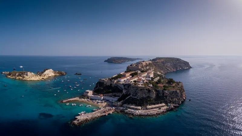 Aerial view of Tremiti Islands, Puglia