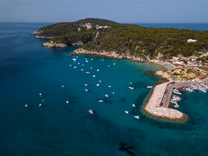 Aerial view of Tremiti Islands, Puglia