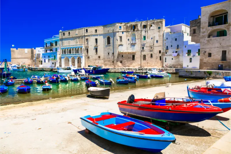 Monopoli harbour and fishing boats, Puglia