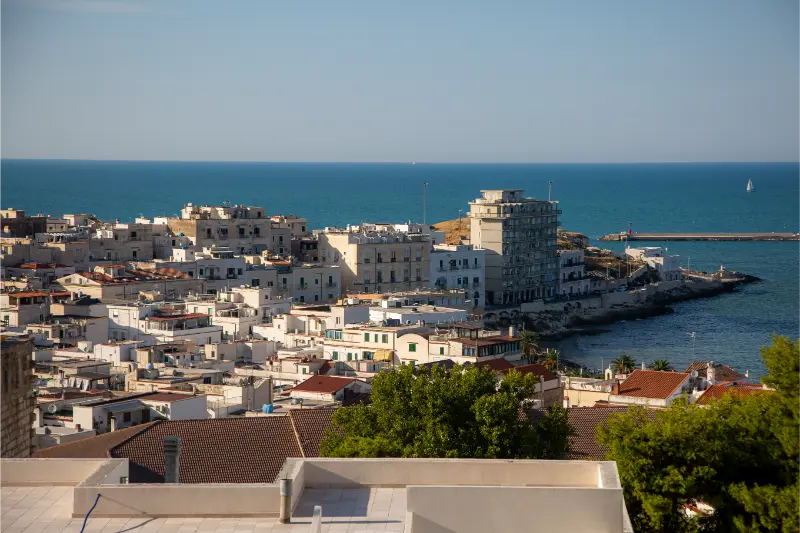 Vieste old town and Adriatic Sea, Puglia